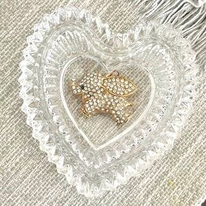 FLYING BABY ELEPHANT IE DUMBO RHINESTONE EMBELLISHED PENDANT